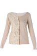 LUNA Beige Lace Sequin Blouse Online