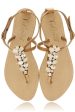 ANGELO VALENTE ZORA Beige Crystal Sandals For Cheap