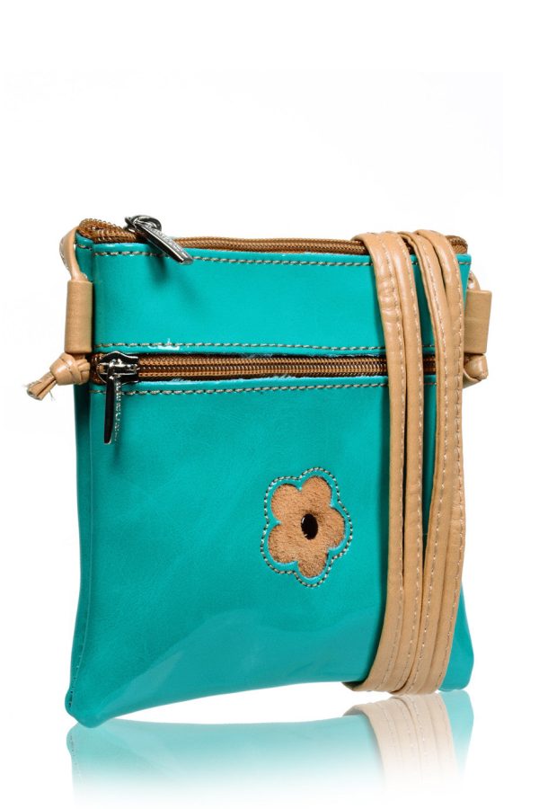 FERCHI MINI DAISY Green Patent Crossbody Bag Hot on Sale