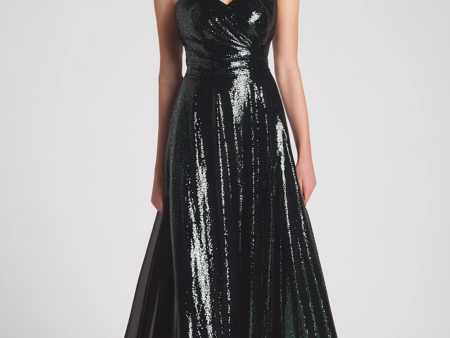 Sparkly Dark Green Sweetheart Long Formal Dress For Discount