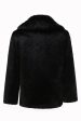 Black Men s Faux Fur Long Sleeves Winter Outerwear Cheap