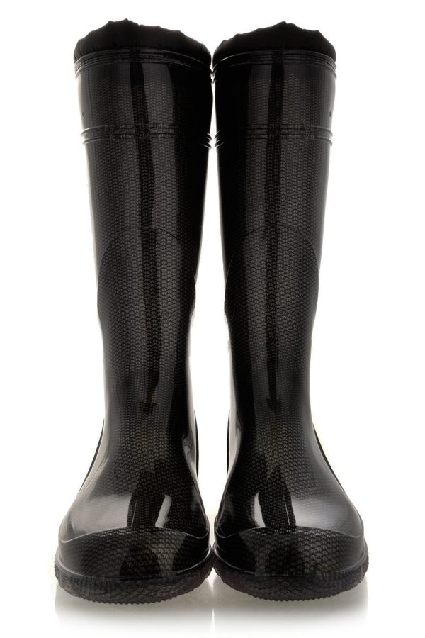 ANDES Black Lace Rubber Boots Online