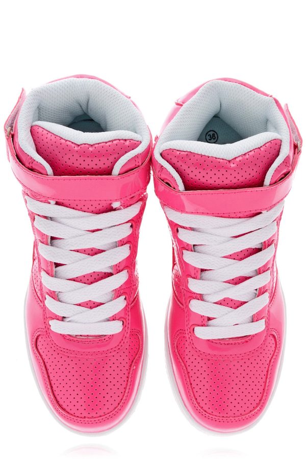 FREDDIE Fuchsia Patent Sneakers Fashion