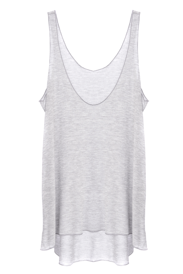 ENZA COSTA VISCOSE Light Grey Loose Tank Hot on Sale