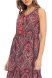 Capricia Purple Printed Sleeveless Dress on Sale