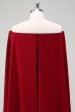 Burgundy Off the Shoulder Bodycon Cocktail Dress With Cape Sleeves For Cheap