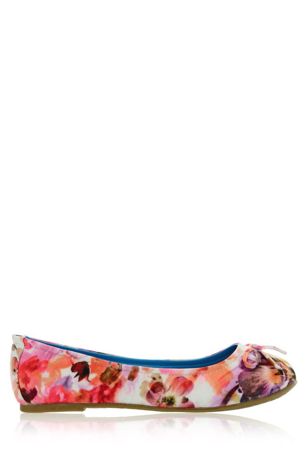 FRANCESCO MILANO Floral Multicolor Ballerinas For Cheap