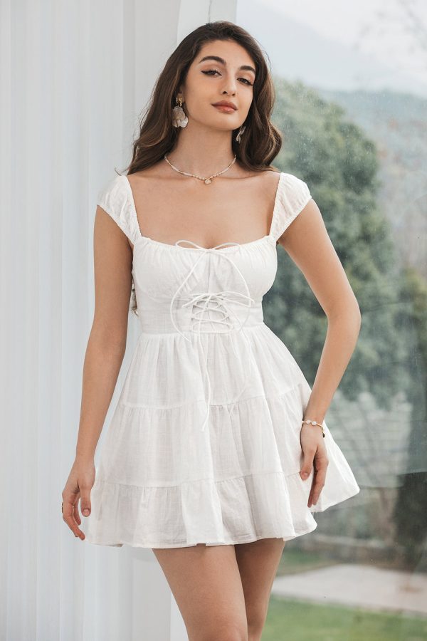 Simple White A-Line Short Graduation Dress Online