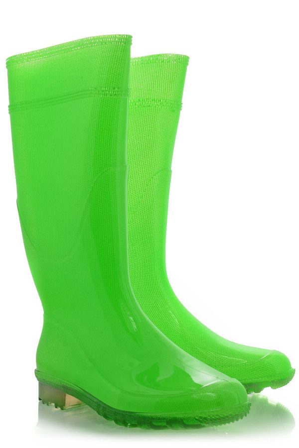 AMABEL Green Fluo Rubber Boots Online Hot Sale