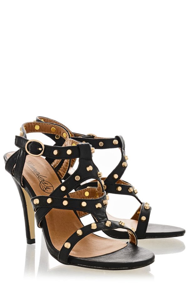 CYNDIE Black Studded Heels For Sale