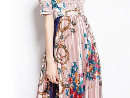 Becky Pink Printed Floral Dress Online Sale