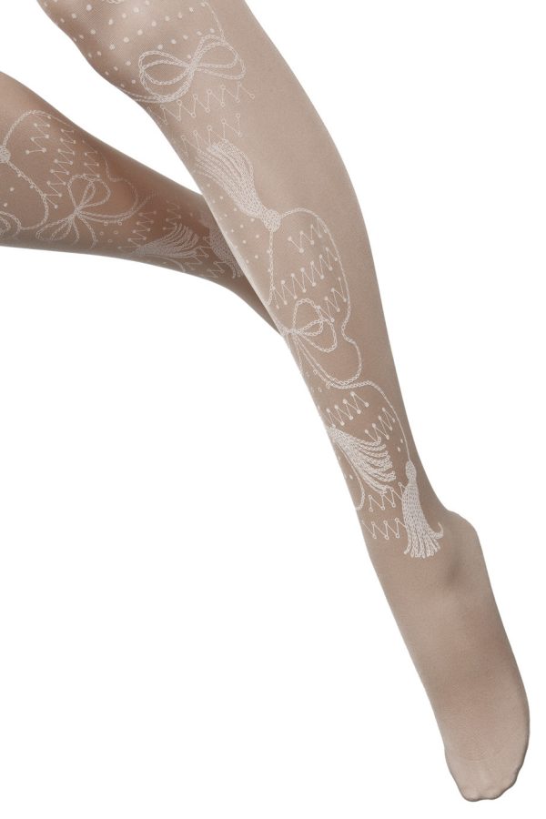 BEBAROQUE TAFFEY Printed Nude Tights For Discount