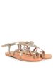 Hebe Platinum Leather Sandals on Sale