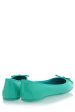 FRANCESCO MILANO ERMA Turquoise Patent Ballerinas Hot on Sale