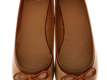 DEUX COULEUR Nude Patent Ballerinas Sale