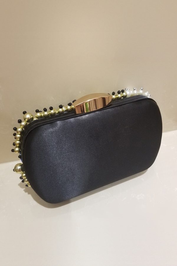 Luxury Black Beaded Handbag Supply