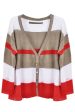 ENZA COSTA LINEN KNIT Multistripe Cardigan Online now