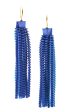 Essilp Blue Silk Earrings Hot on Sale