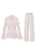 Champagne Double Breasted 2 Piece Women s Suits with Belt Online