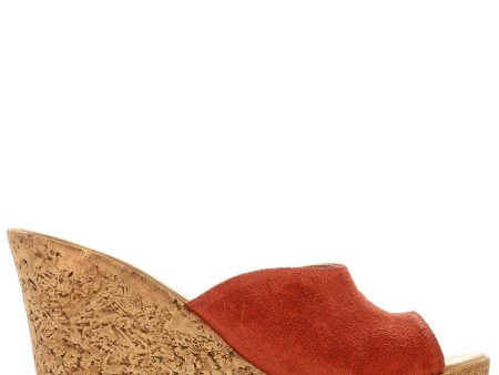 CROSTA Coral Leather Wedges Hot on Sale