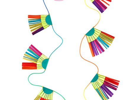 Scallop Multicolor Fabric Necklace For Discount