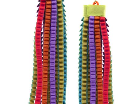 Essilp Multicolor Fabric Earrings For Sale