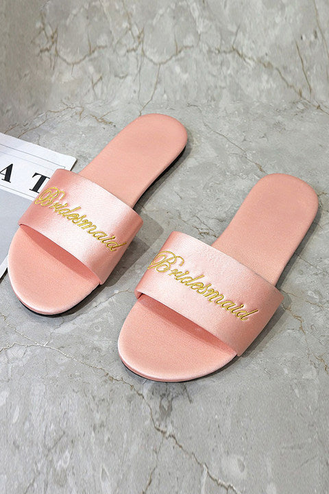 Champagne Women s Bridesmaid Slippers Hot on Sale