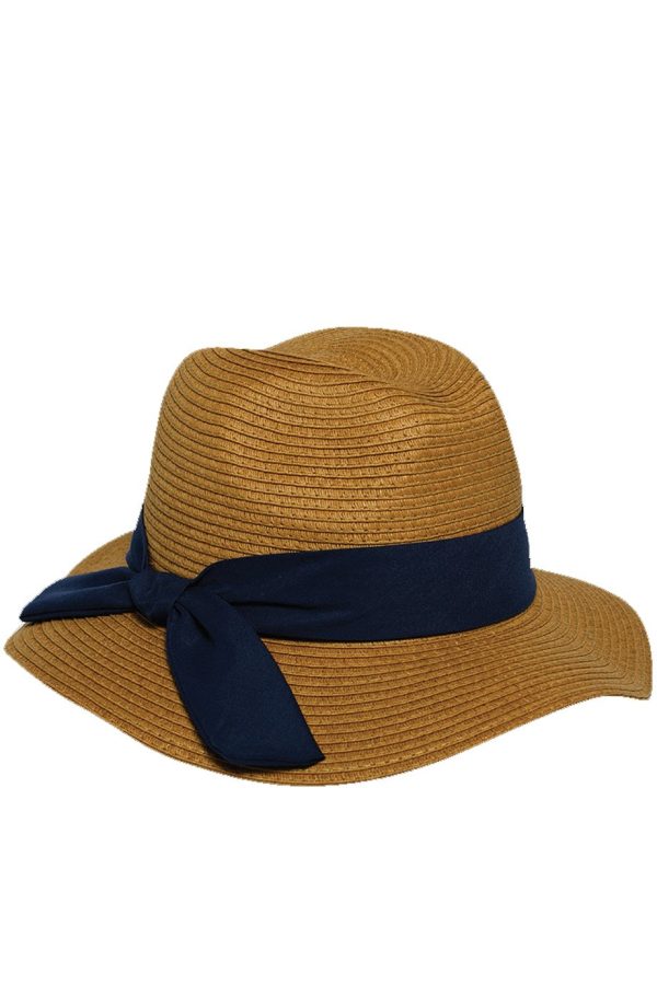 Arony Camel Blue Hat with Blue Ribbon For Sale