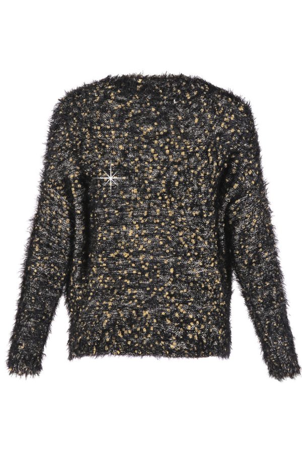 ROSEMARY Black Gold Fluffy Jumper Online Hot Sale