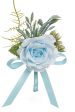 Elegant Blue Pearl Prom Wrist Corsage for Wedding Party Online