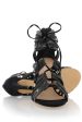 CECCONELLO ALESIA Silver Black Cord Heeled Sandals Hot on Sale