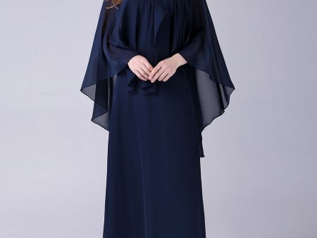 A-Line Scoop Neck Floor-Length Chiffon Mother of the Bride Dress Fashion