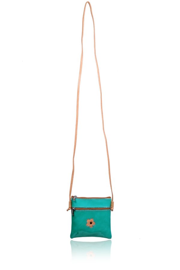 FERCHI MINI DAISY Green Patent Crossbody Bag Hot on Sale