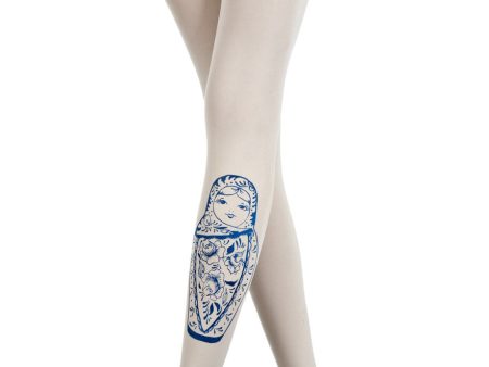 ZOHARA BABUSHKA Off-White Tights on Sale