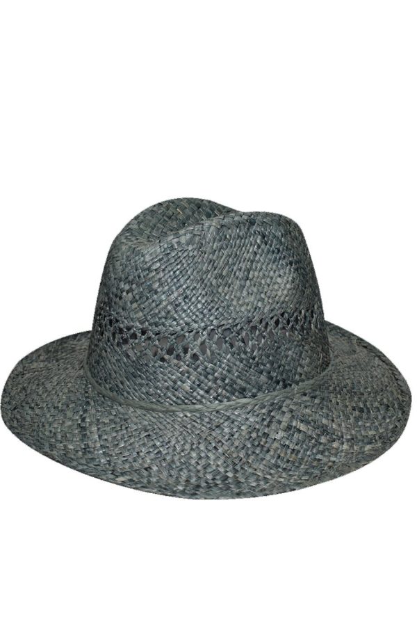 Agerta Gray Handmade Madagascar Hat Online now