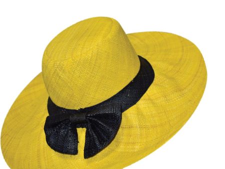 Alondra Yellow Wide Handmade Madagascar Hat Online Hot Sale