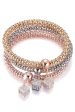 Hokera Bracelets Set in Gold Silver and Rose Gold For Discount