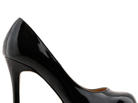 NELDA Black Patent Heels Hot on Sale