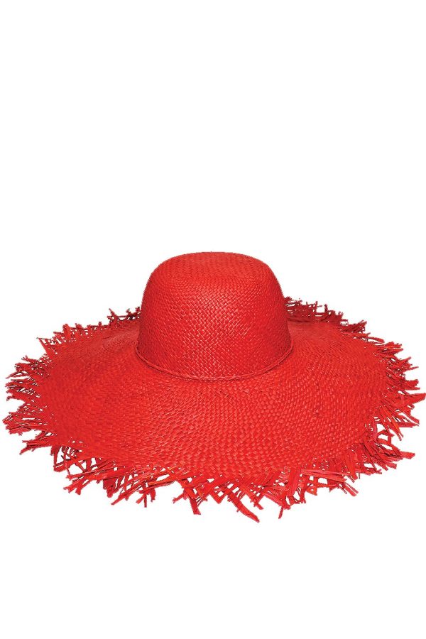 Avoria Red Handmade Madagascar Hat Online