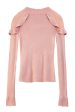 Janine Pink Metallic Blouse and Pleated Skirt Set For Discount