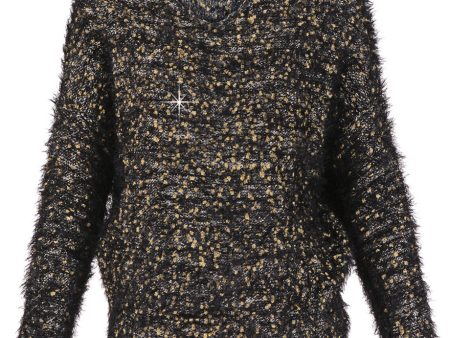 ROSEMARY Black Gold Fluffy Jumper Online Hot Sale