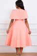 Fashion Elegant Socialite Banquet Cocktail Party Big Skewer Dress Poncho Dress Online