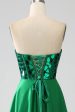 A-Line Sweetheart Dark Green Corset Prom Dress Supply