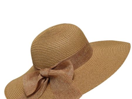 Arleen Straw Hat with Ribbon For Discount