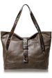 FERCHI BASILISK Taupe Leather Woman Tote Bag Fashion