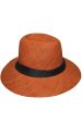 Berthile Orange Handmade Madagascar Hat For Sale