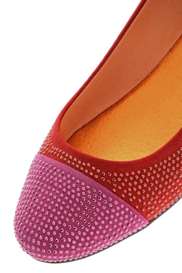 BLINK AUGUSTA Trois-Couleurs Studded Ballerinas Discount