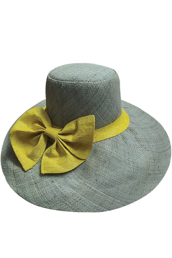 Alondra Gray Wide Handmade Madagascar Hat Online Hot Sale