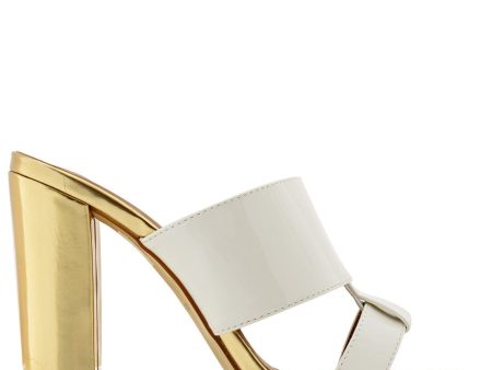 AMY White Gold Mules Online Sale