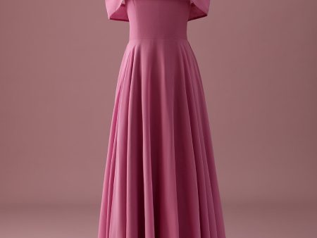 Desert Rose Off the Shoulder Chiffon A Line Junior Bridesmaid Dress Online Sale